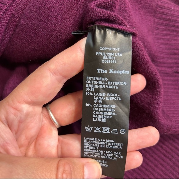 NWT The Kooples Women's V-Neck Lace-Up Sweater Medium Wool Cashmere Staple Piece - Picture 5 of 8